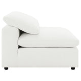 Raleigh Boucle Armless Chair in Ivory