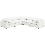 Raleigh Boucle Armless Chair in Ivory