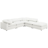 Raleigh Boucle Armless Chair in Ivory