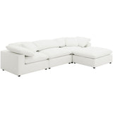 Raleigh Boucle Armless Chair in Ivory
