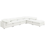 Raleigh Boucle Armless Chair in Ivory