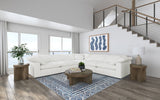 Raleigh Boucle Armless Chair in Ivory
