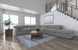 Raleigh 6-Piece Boucle Modular Sectional - Grey