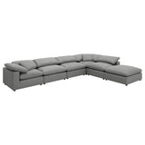Raleigh 6-Piece Boucle Modular Sectional - Grey
