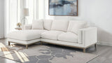 Geneva Boucle Upholstered Sectional Chaise Sofa - Sand