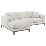 Geneva Boucle Upholstered Sectional Chaise Sofa - Sand