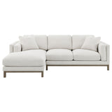Geneva Boucle Upholstered Sectional Chaise Sofa - Sand