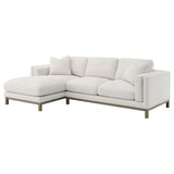 Geneva Boucle Upholstered Sectional Chaise Sofa, Sand