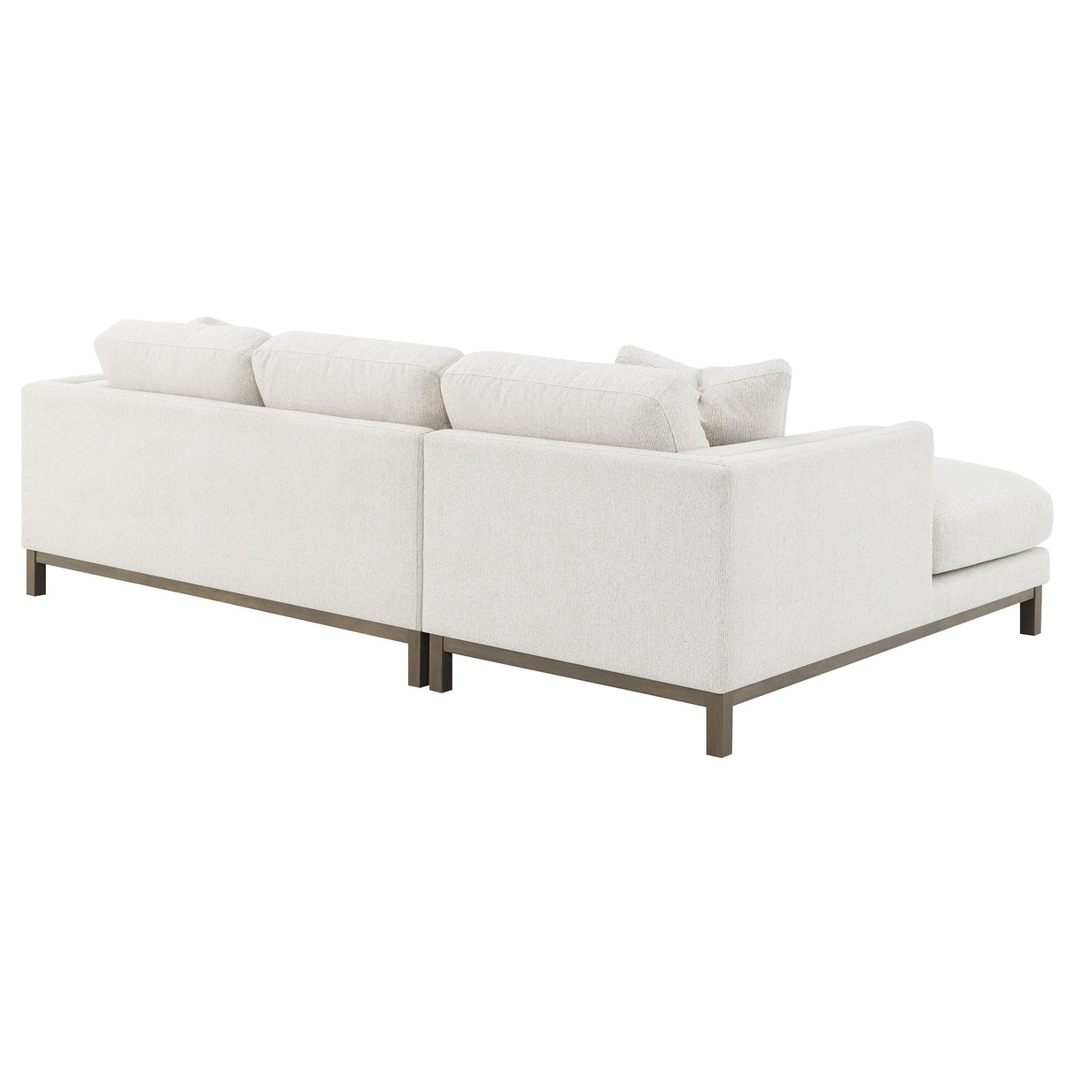 Geneva Boucle Upholstered Sectional Chaise Sofa - Sand