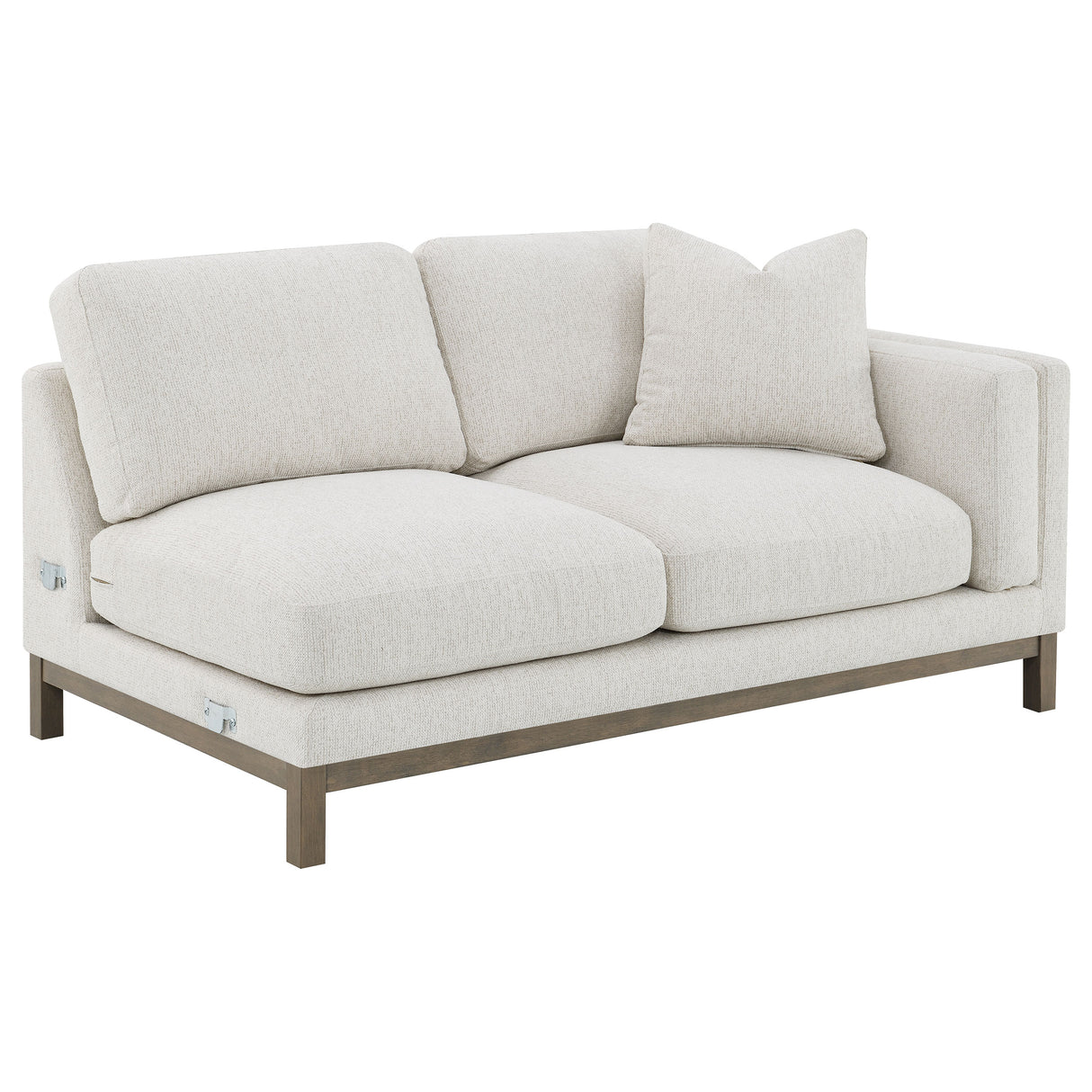 Geneva Boucle Upholstered Sectional Chaise Sofa - Sand