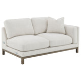 Geneva Boucle Upholstered Sectional Chaise Sofa - Sand