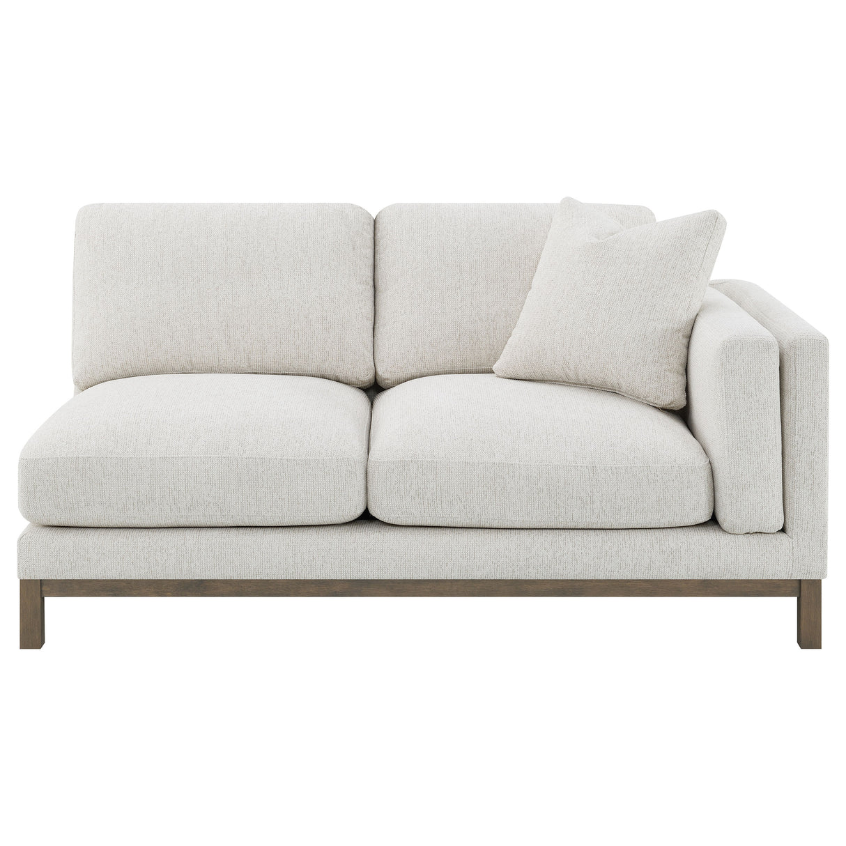 Geneva Boucle Upholstered Sectional Chaise Sofa - Sand