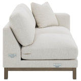Geneva Boucle Upholstered Sectional Chaise Sofa - Sand