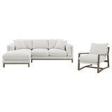 Geneva Boucle Upholstered Sectional Chaise Sofa - Sand