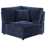 Atlantic Corduroy Upholstered Corner Chair in Blue