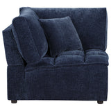 Atlantic Corduroy Upholstered Corner Chair in Blue