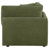 Elysia Chenille Upholstered Modular Corner Chair Green
