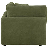 Elysia Chenille Upholstered Modular Corner Chair Green