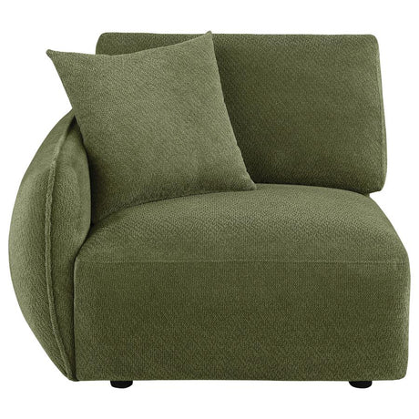Elysia Chenille Upholstered Modular LAF Chair Green