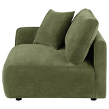 Elysia Chenille Upholstered Modular LAF Chair Green