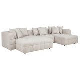 Amara 4-Piece Upholstered Sectional Sofa in Ivory