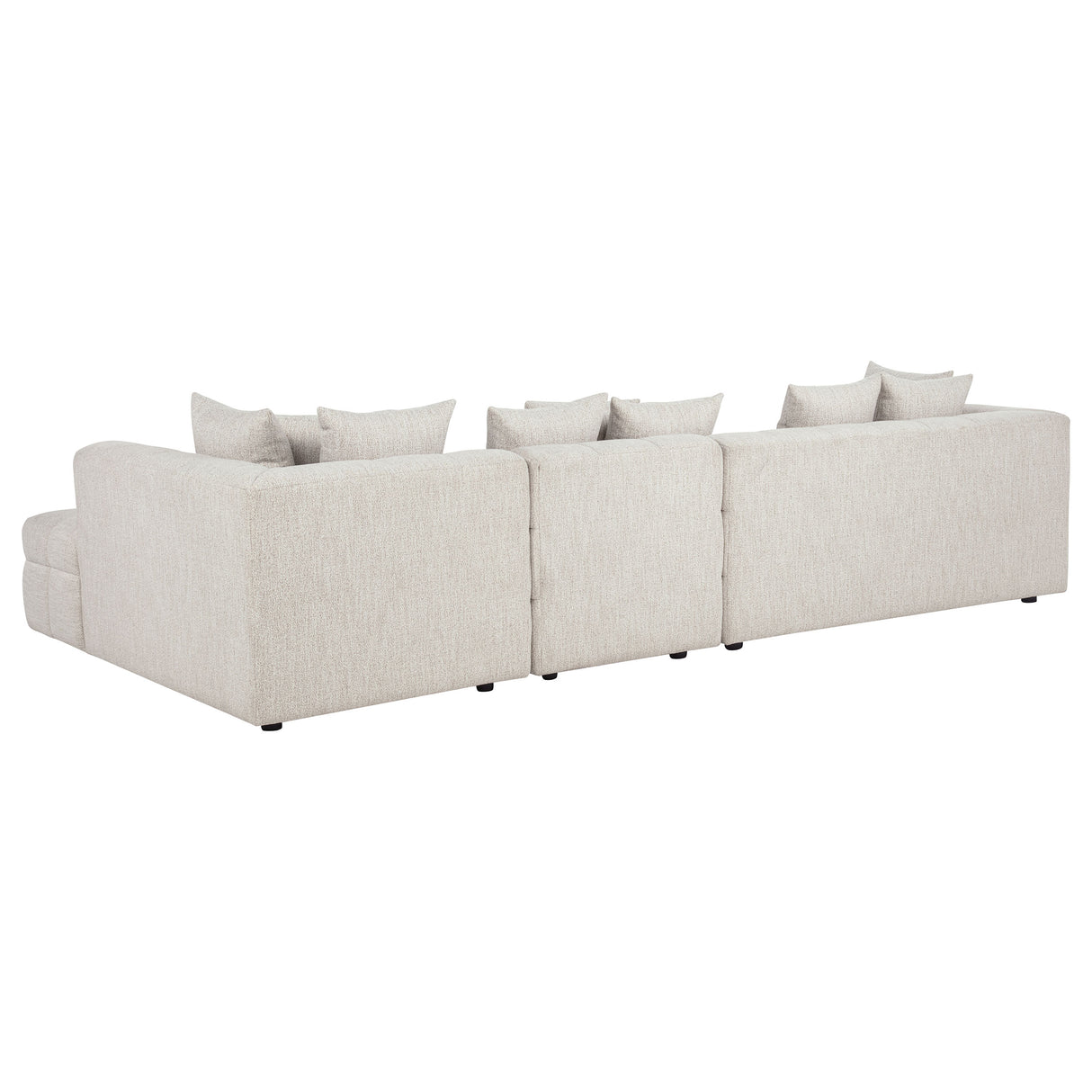 Amara 4-Piece Upholstered Sectional Sofa in Ivory