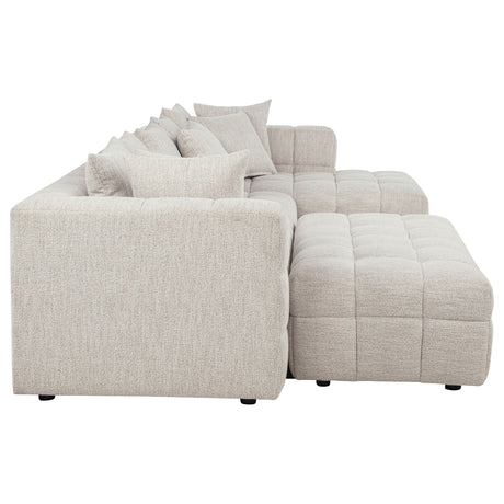 Amara 4-Piece Upholstered Sectional Sofa in Ivory