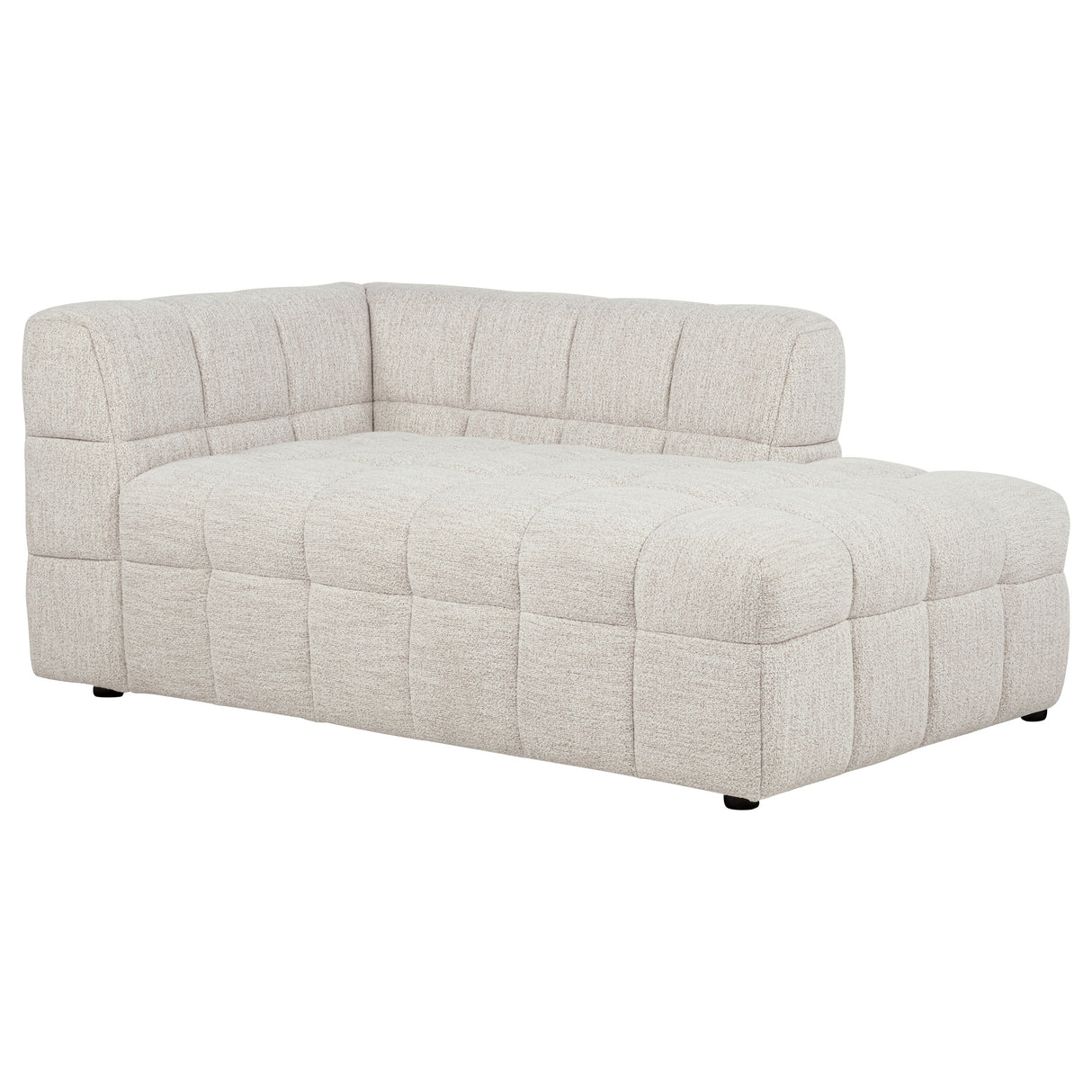 Amara 4-Piece Upholstered Sectional Sofa in Ivory