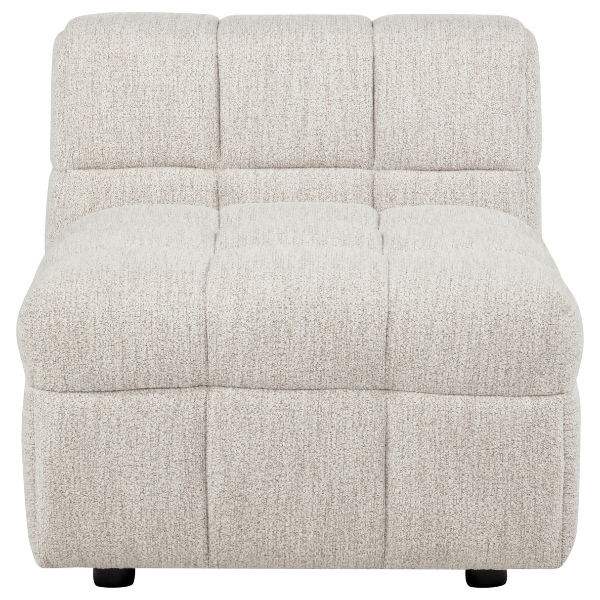 Amara Upholstered Armless Chair in Ivory