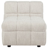 Amara Upholstered Armless Chair in Ivory