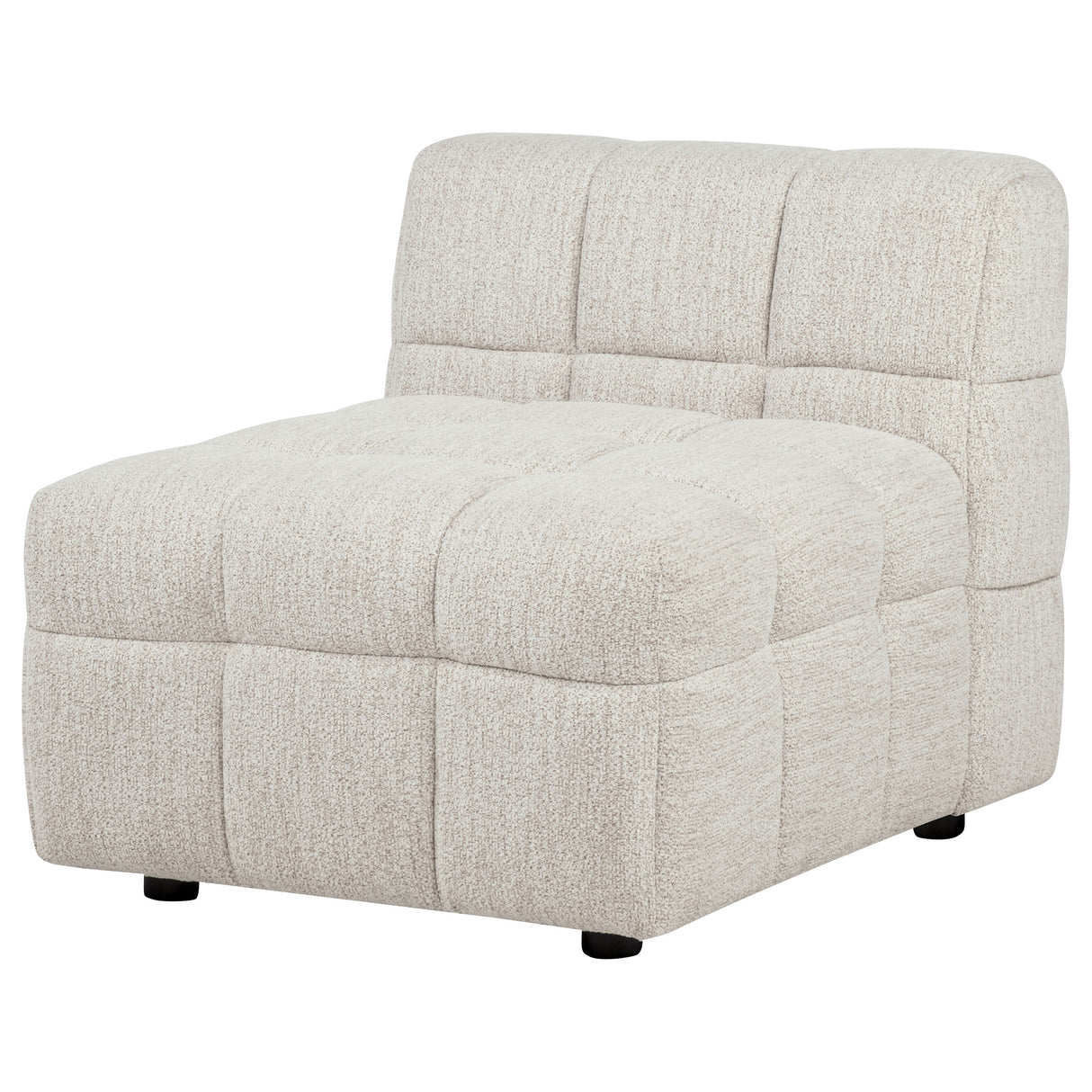 Amara Upholstered Armless Chair in Ivory