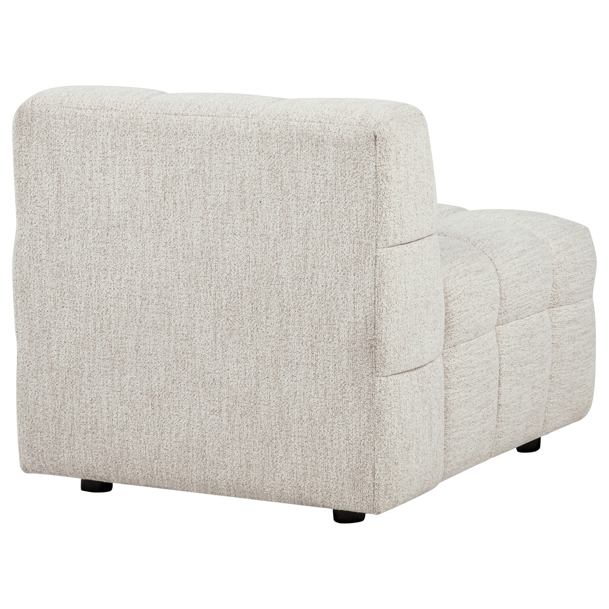 Amara Upholstered Armless Chair in Ivory