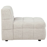 Amara Upholstered Armless Chair in Ivory