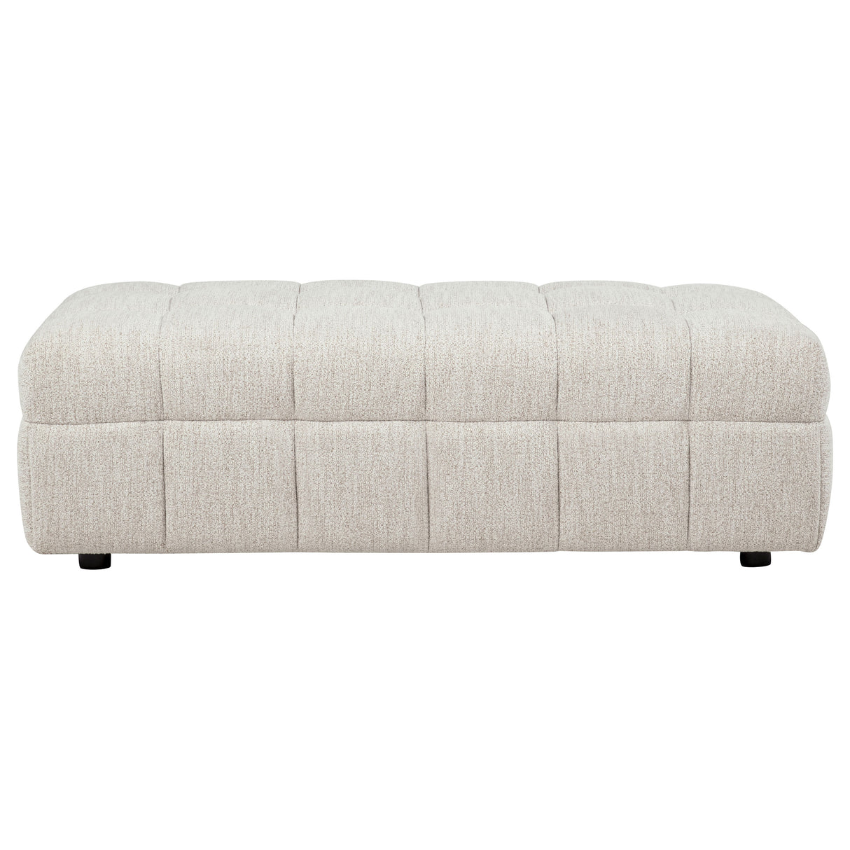 Amara Upholstered Ottoman in Ivory