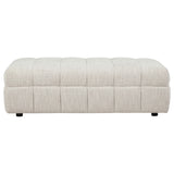 Amara Upholstered Ottoman in Ivory