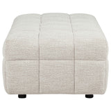 Amara Upholstered Ottoman in Ivory