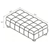 Amara Upholstered Ottoman in Ivory