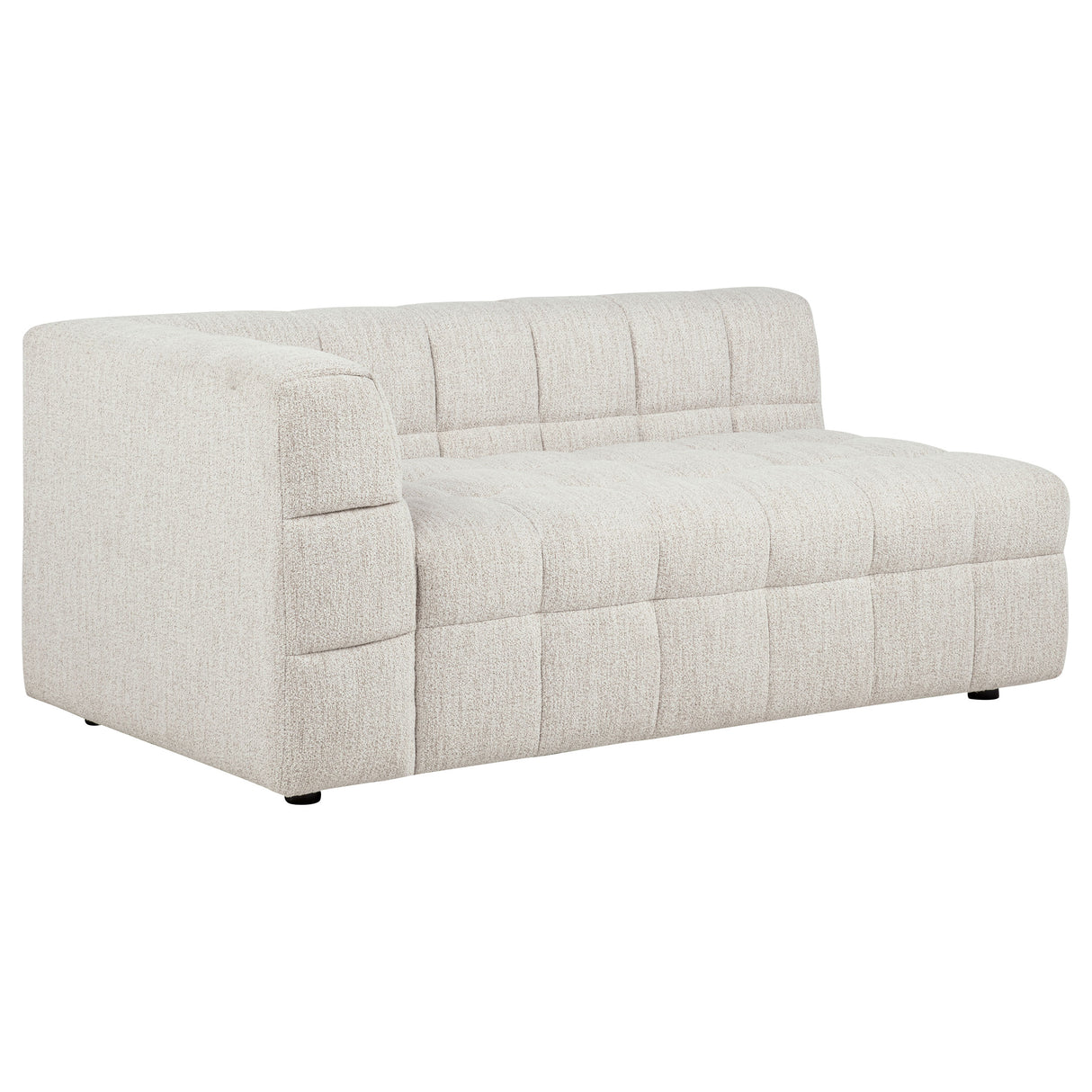 Amara Upholstered LAF Loveseat in Ivory