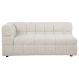 Amara Upholstered LAF Loveseat in Ivory