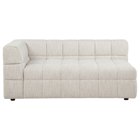 Amara Upholstered LAF Loveseat in Ivory