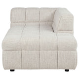 Amara Upholstered RAF Chaise - Ivory