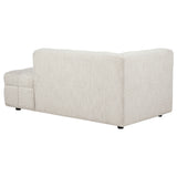Amara Upholstered RAF Chaise - Ivory