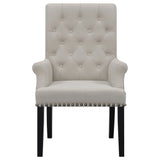 Norwich - Dining Arm Chair With Button Tufting And Rolled Top