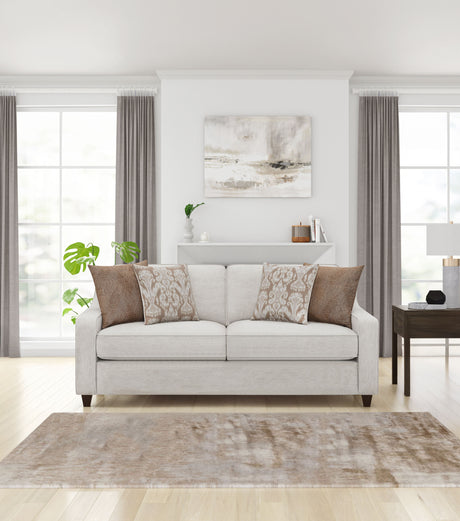 Christine Upholstered Sloped Arm Sofa in Beige