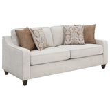 Christine Upholstered Sloped Arm Sofa in Beige