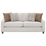 Christine Upholstered Sloped Arm Sofa in Beige