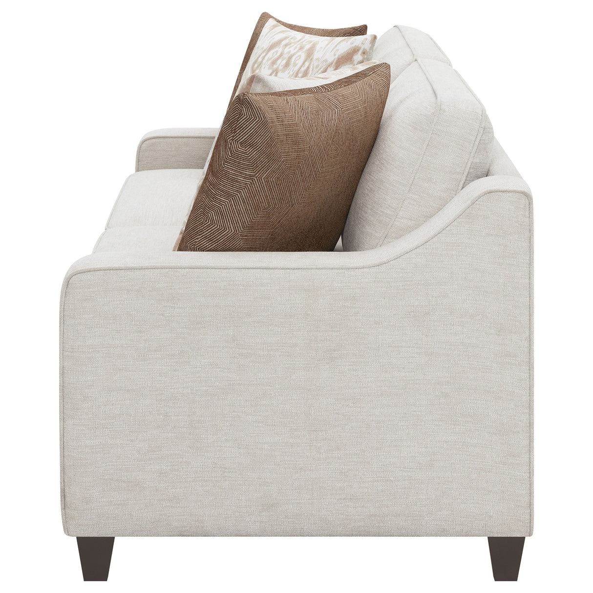 Christine Upholstered Sloped Arm Sofa in Beige