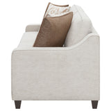 Christine Upholstered Sloped Arm Sofa in Beige