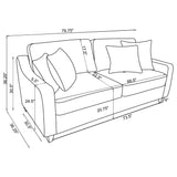 Christine Upholstered Sloped Arm Sofa in Beige
