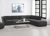 Sunny 6-Piece Modular Sectional Sofa, Dark Charcoal